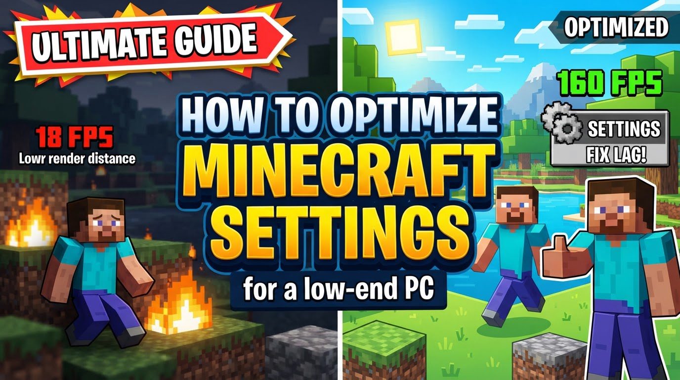 optimize Minecraft settings for a low-end PC in Minecraft