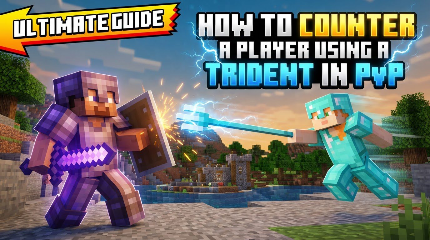counter a player using a trident in PvP in Minecraft