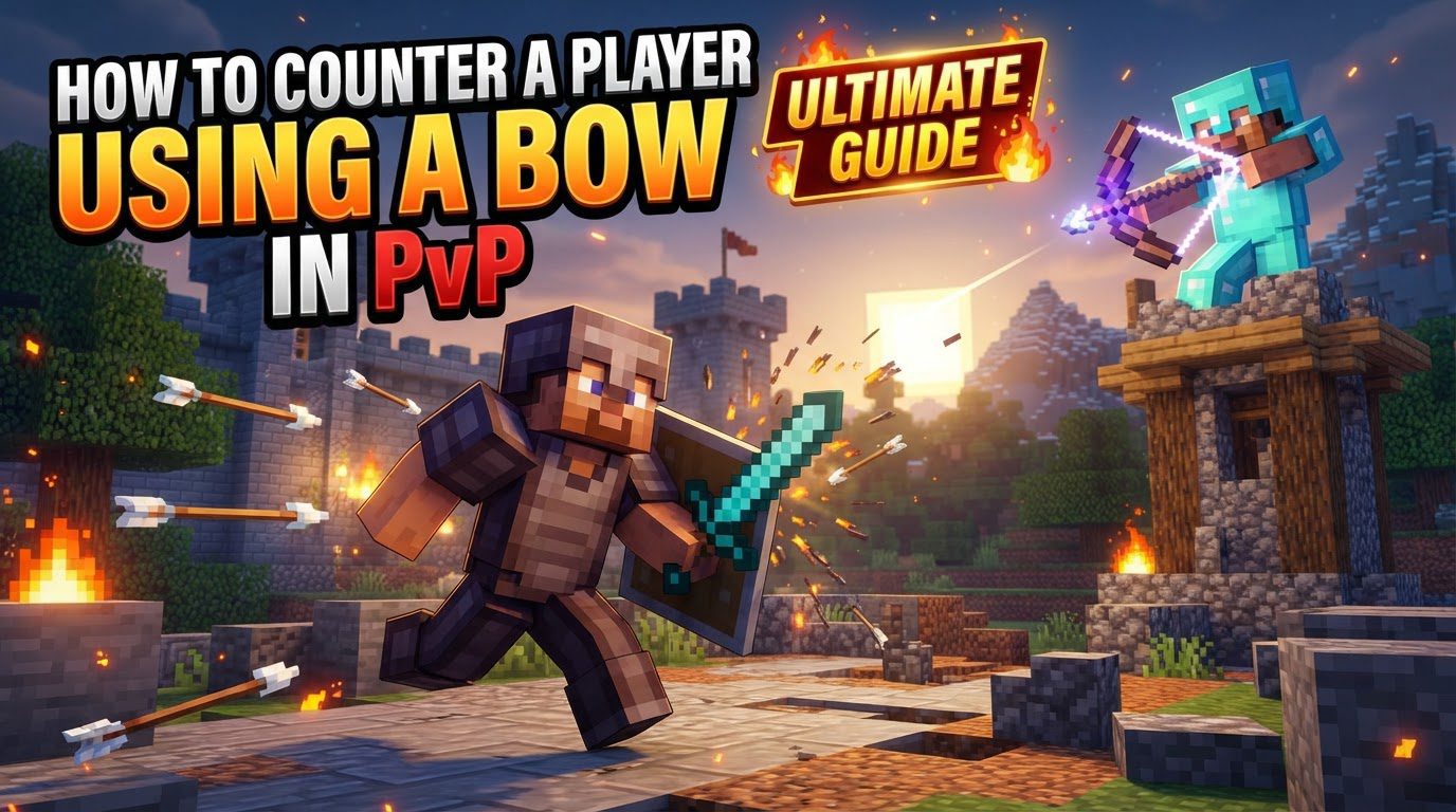 counter a player using a bow in PvP in Minecraft