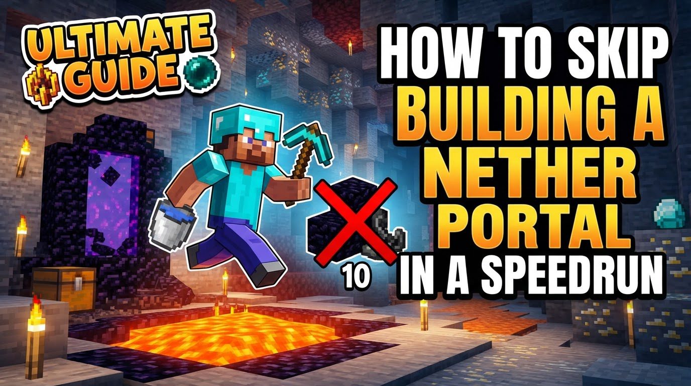 skip building a Nether portal in a speedrun in Minecraft
