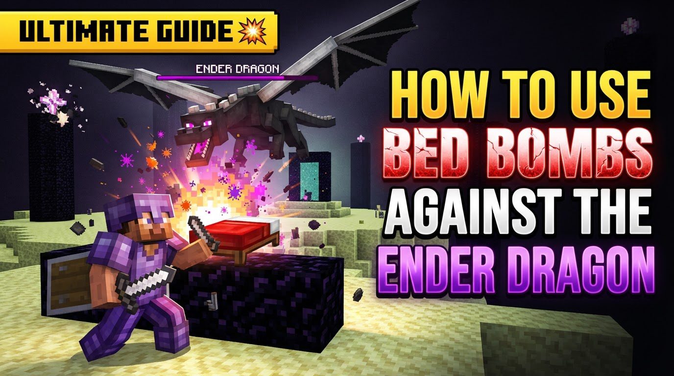 use bed bombs against the Ender Dragon in Minecraft