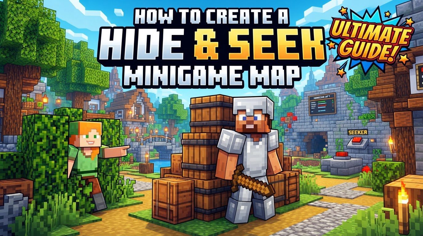 create a hide and seek minigame map in Minecraft