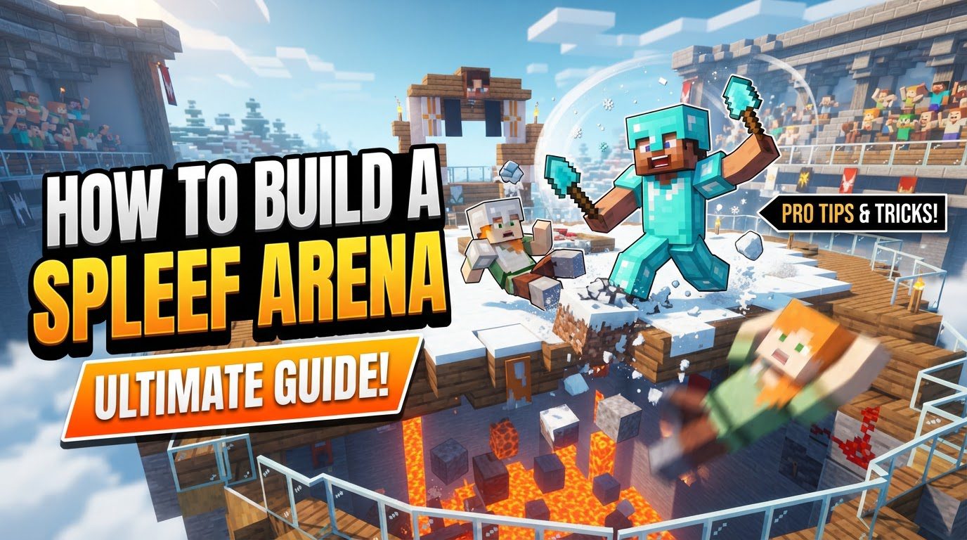 build a spleef arena in Minecraft