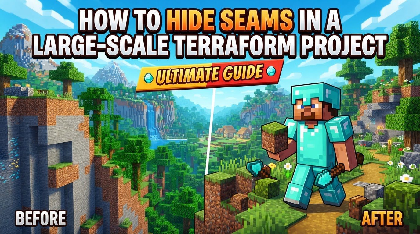 hide seams in a large-scale terraform project in Minecraft
