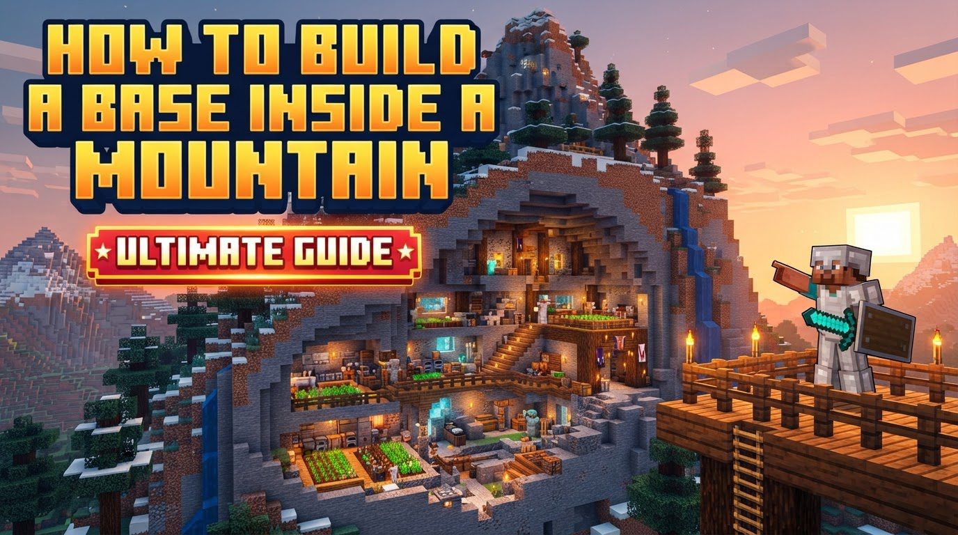 build a base inside a mountain in Minecraft