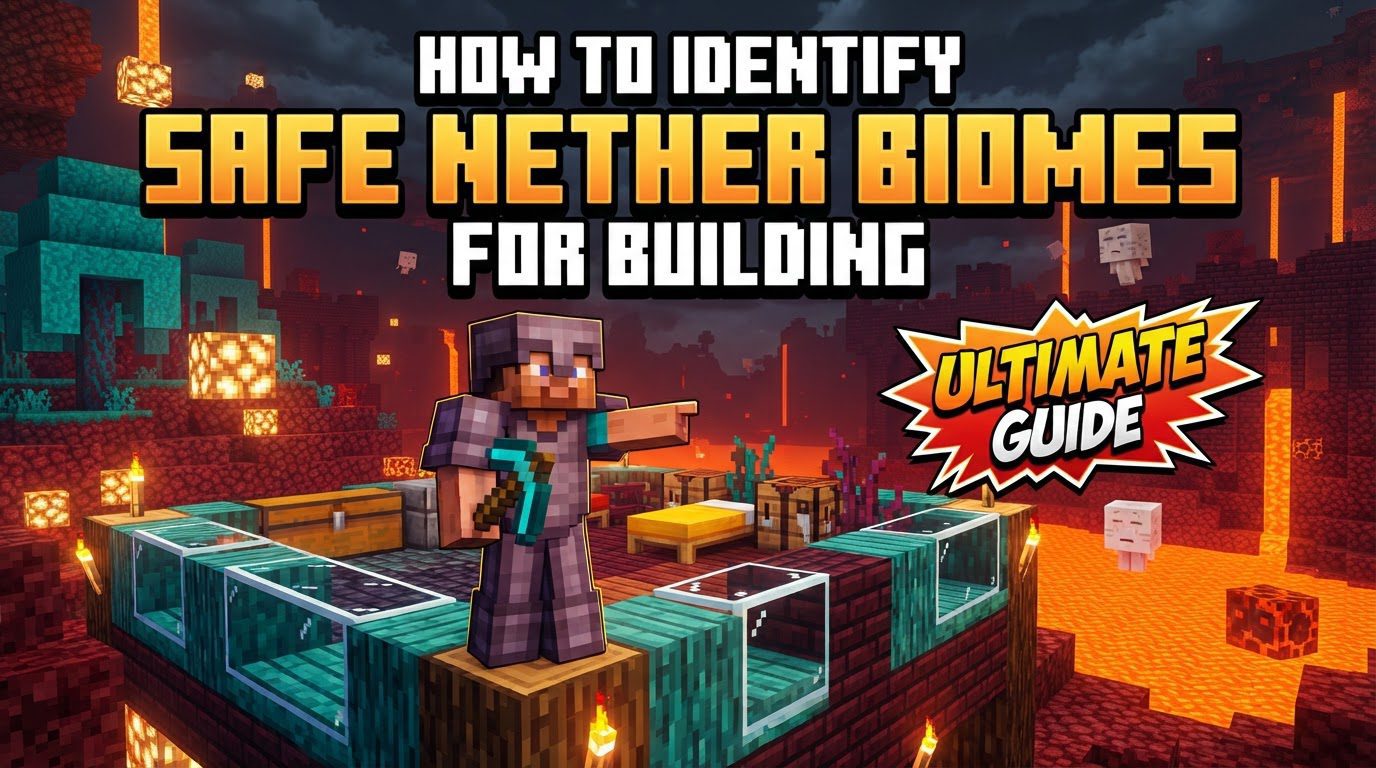 identify safe Nether biomes for building in Minecraft