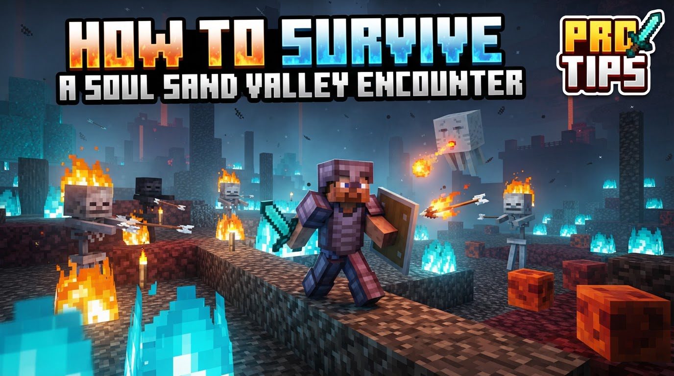 survive a soul sand valley encounter in Minecraft