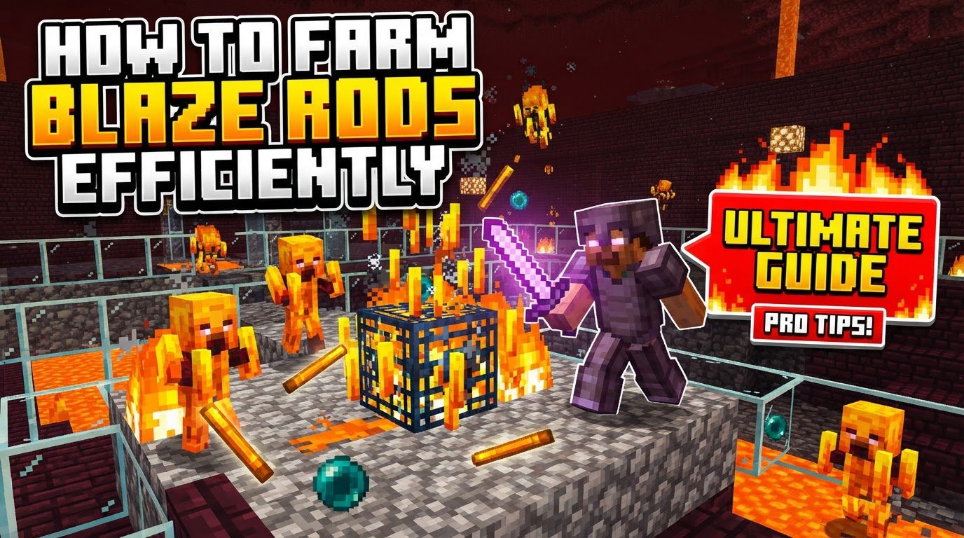 farm blaze rods efficiently in Minecraft