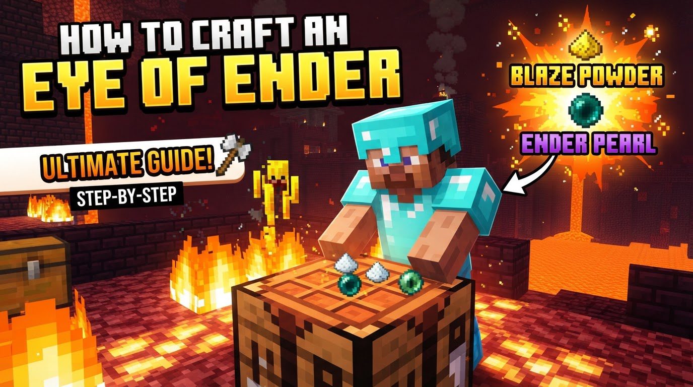 craft an eye of ender from blaze powder in Minecraft