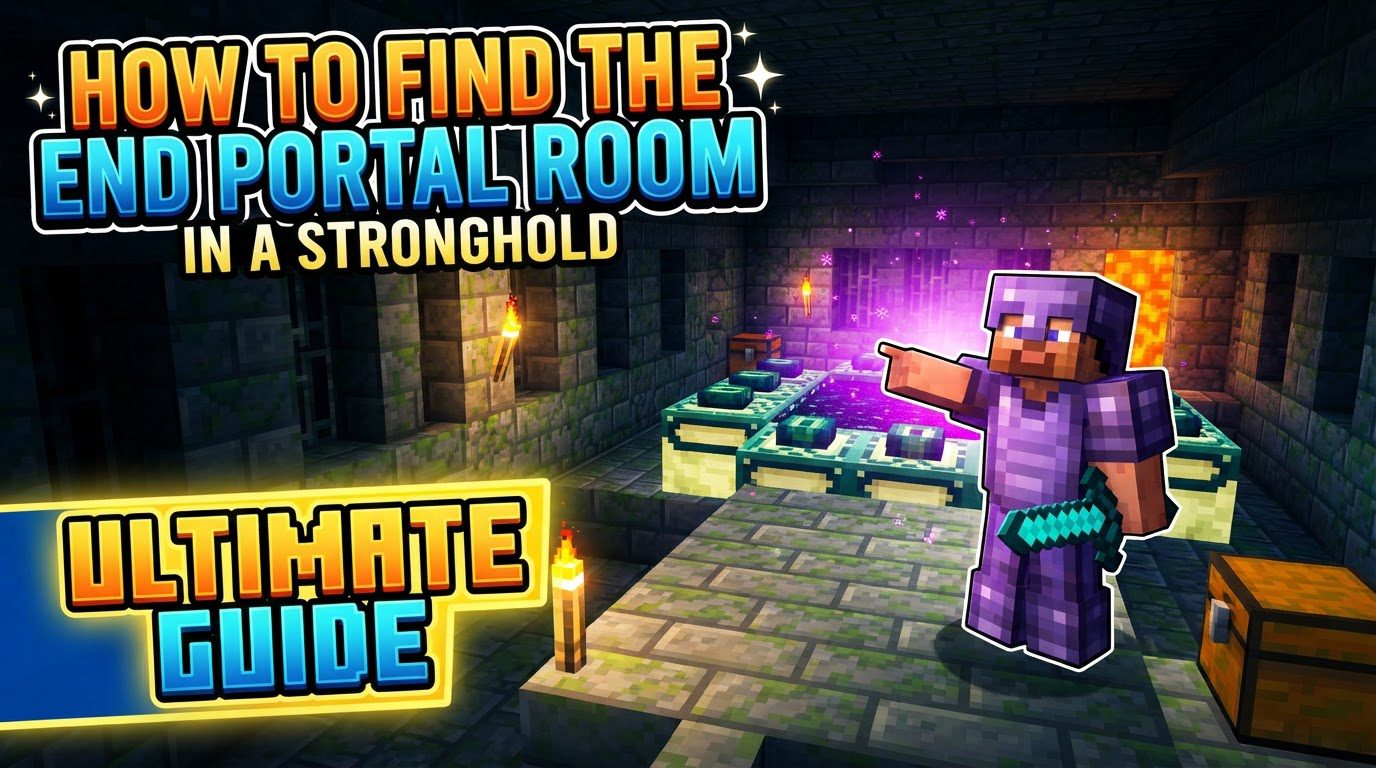 find the end portal room in a stronghold in Minecraft