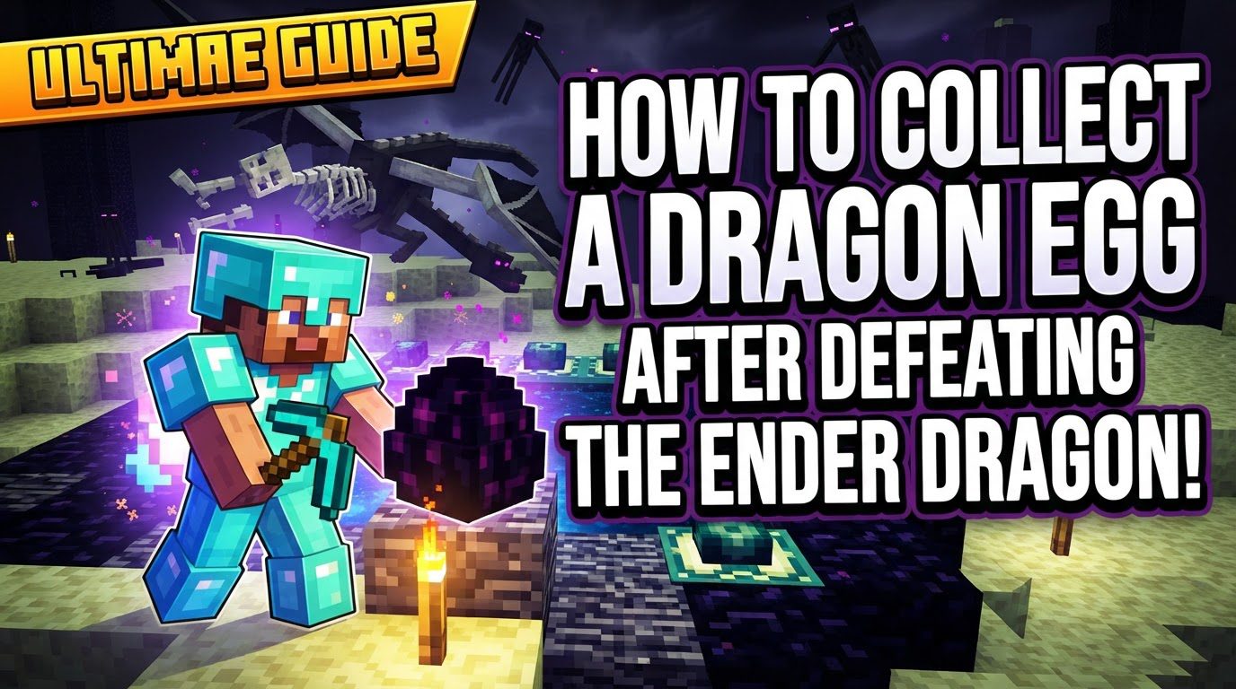 collect a dragon egg after defeating the Ender Dragon in Minecraft
