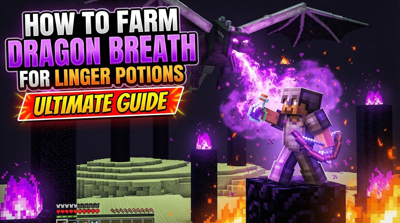 farm dragon breath for lingering potions in Minecraft