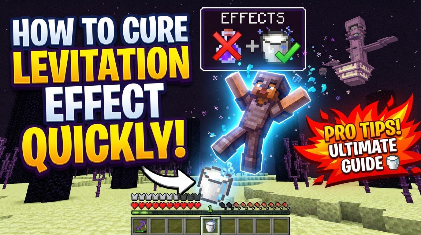 cure levitation effect quickly in Minecraft