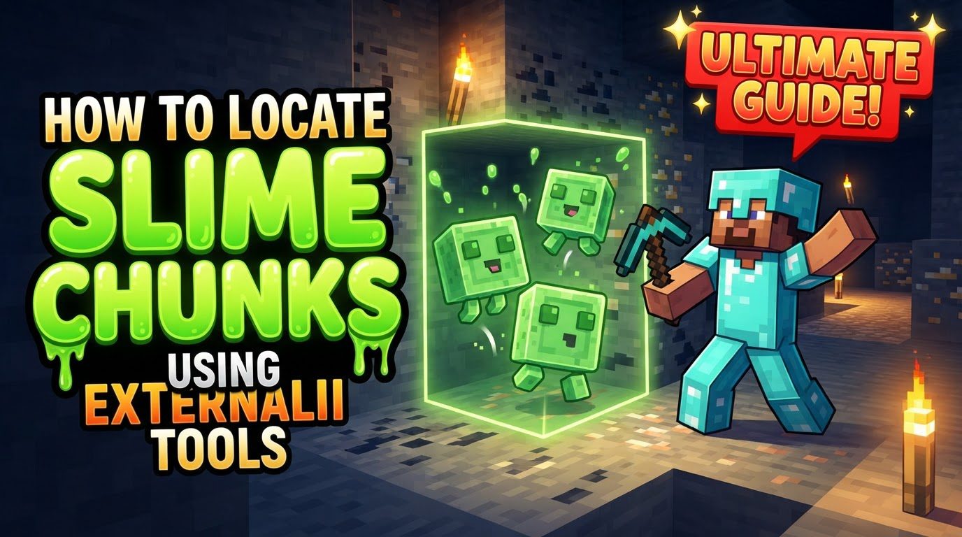 locate slime chunks using external tools in Minecraft