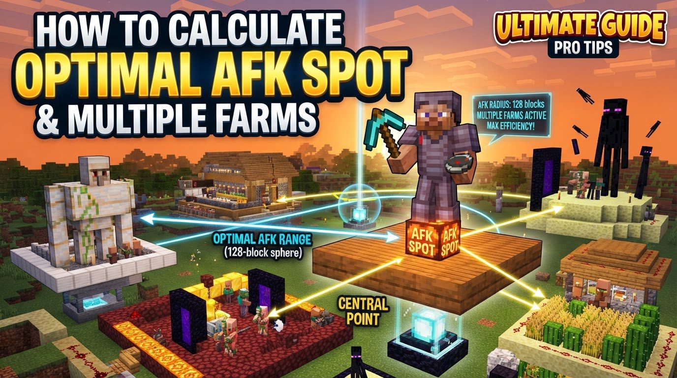 How to calculate optimal AFK spot for multiple farms