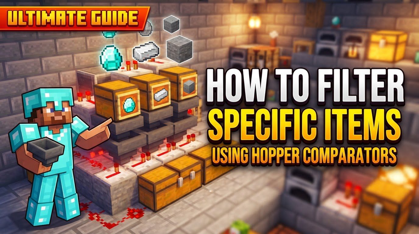 filter specific items using hopper comparators in Minecraft