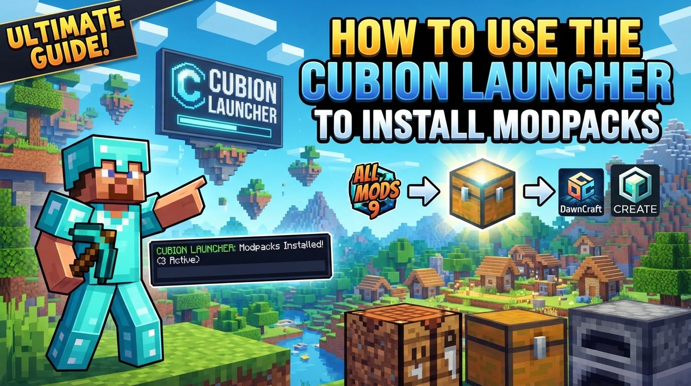 use the Cubion Launcher to install modpacks in Minecraft