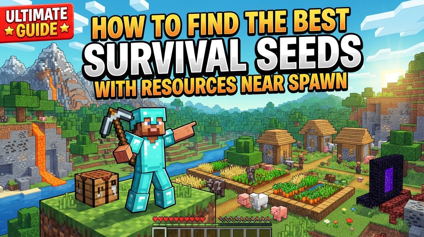 find the best survival seeds with resources near spawn in Minecraft
