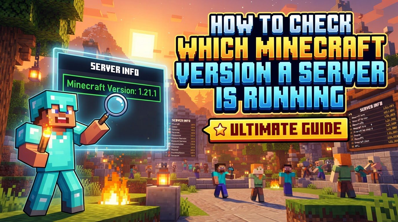 check which Minecraft version a server is running in Minecraft