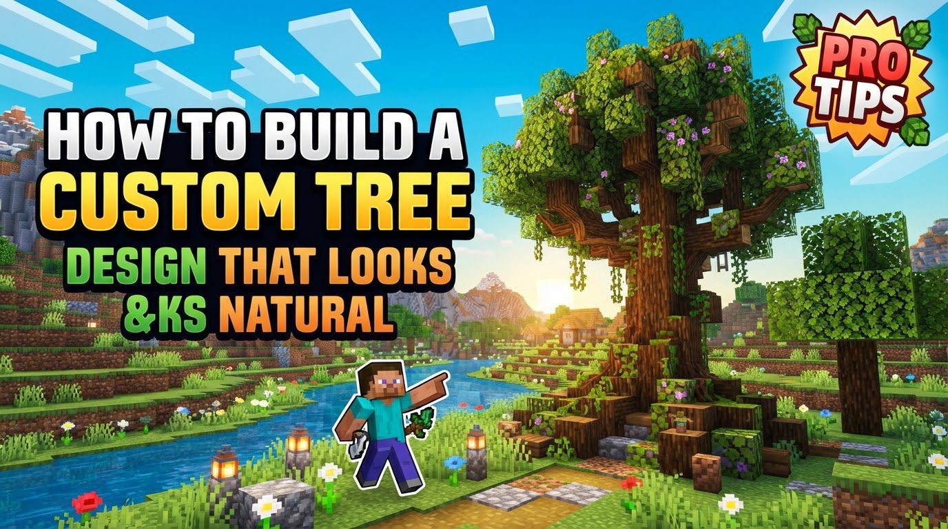 build a custom tree design that looks natural in Minecraft