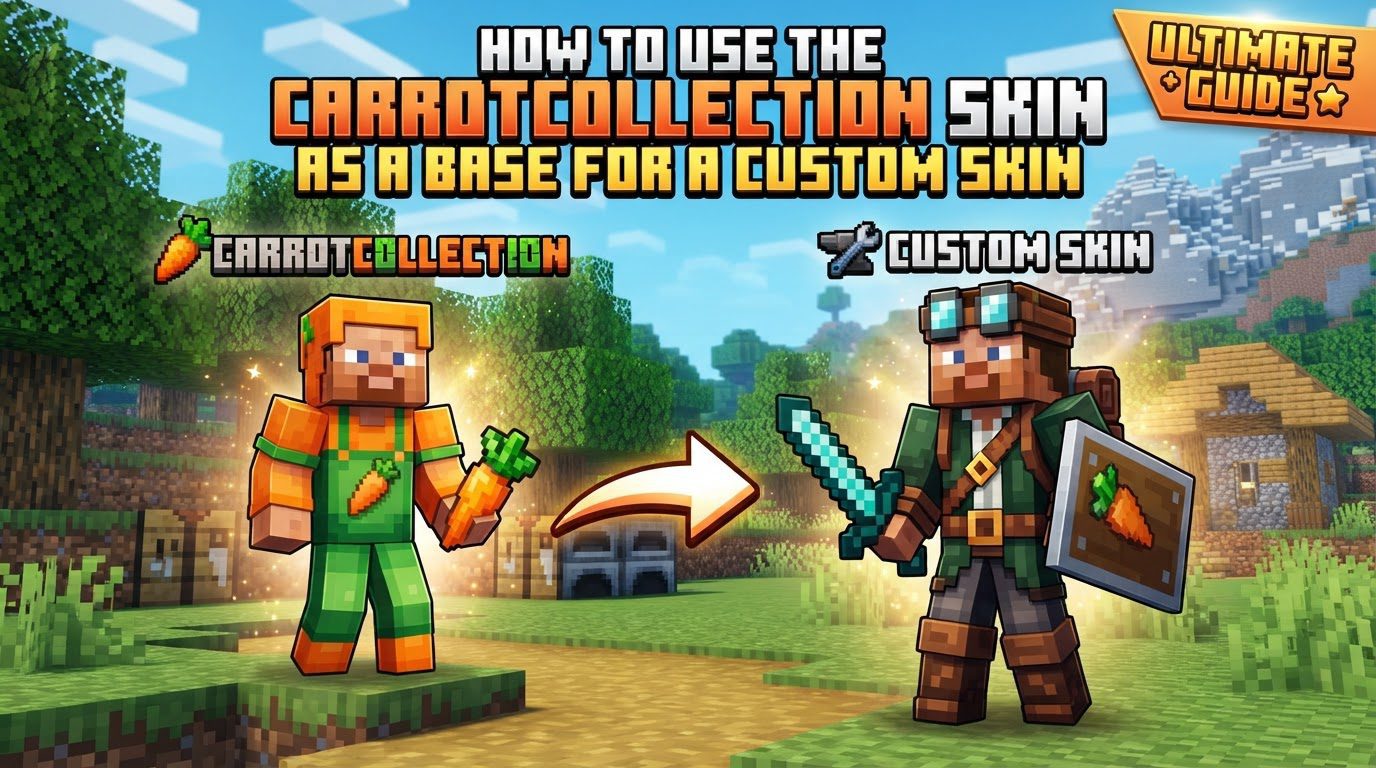 use the CarrotCollection skin as a base for a custom skin in Minecraft