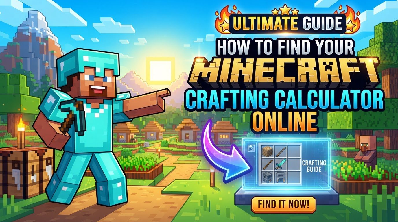find your Minecraft crafting calculator online in Minecraft