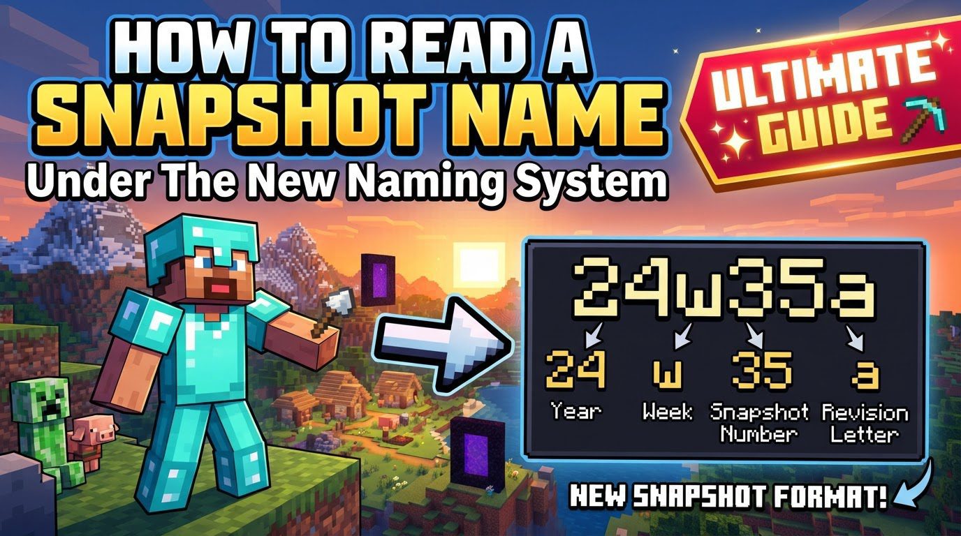 read a snapshot name under the new naming system in Minecraft