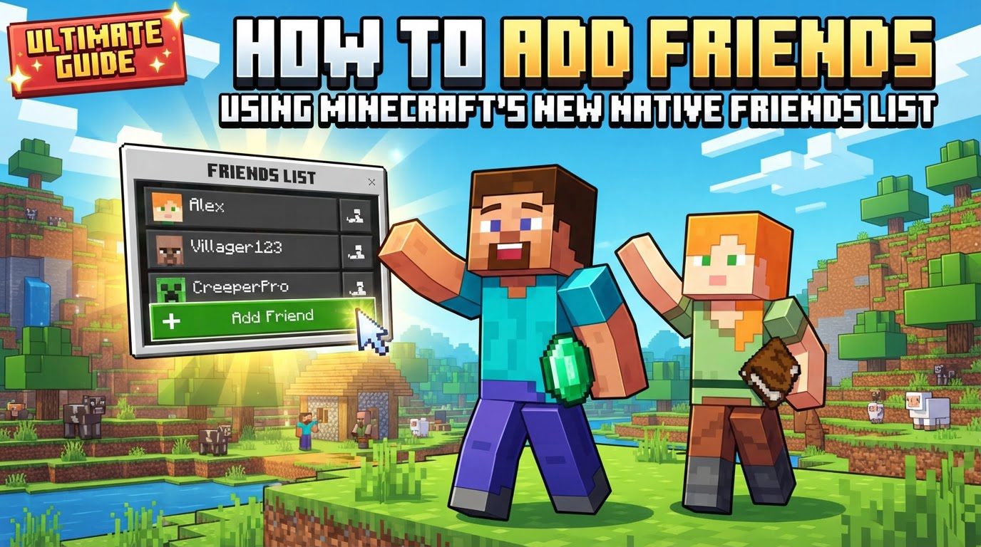 How to add friends using Minecraft's new native friends list