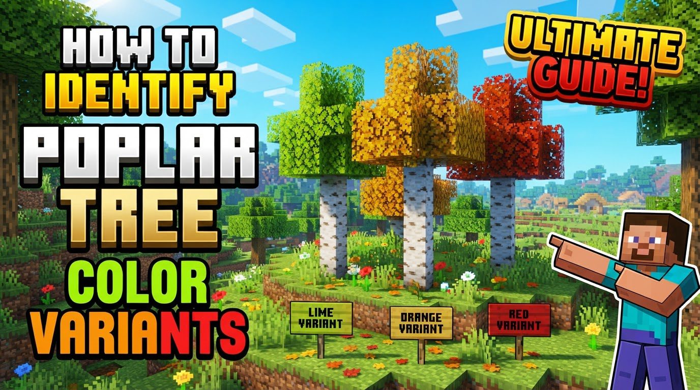 identify poplar tree color variants in Minecraft
