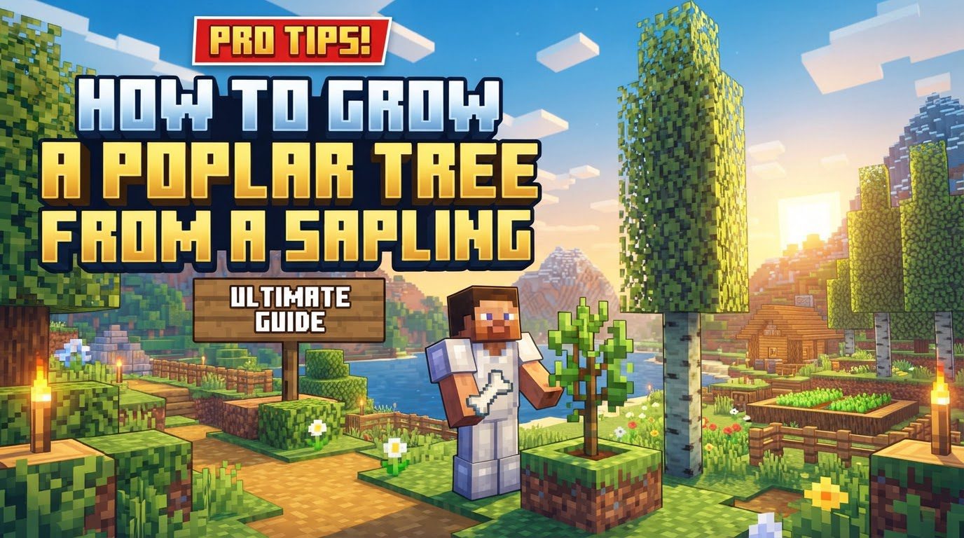 grow a poplar tree from a sapling in Minecraft