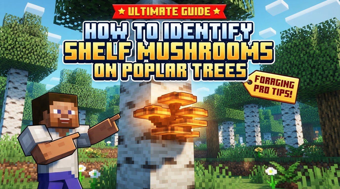 How to identify shelf mushrooms on poplar trees