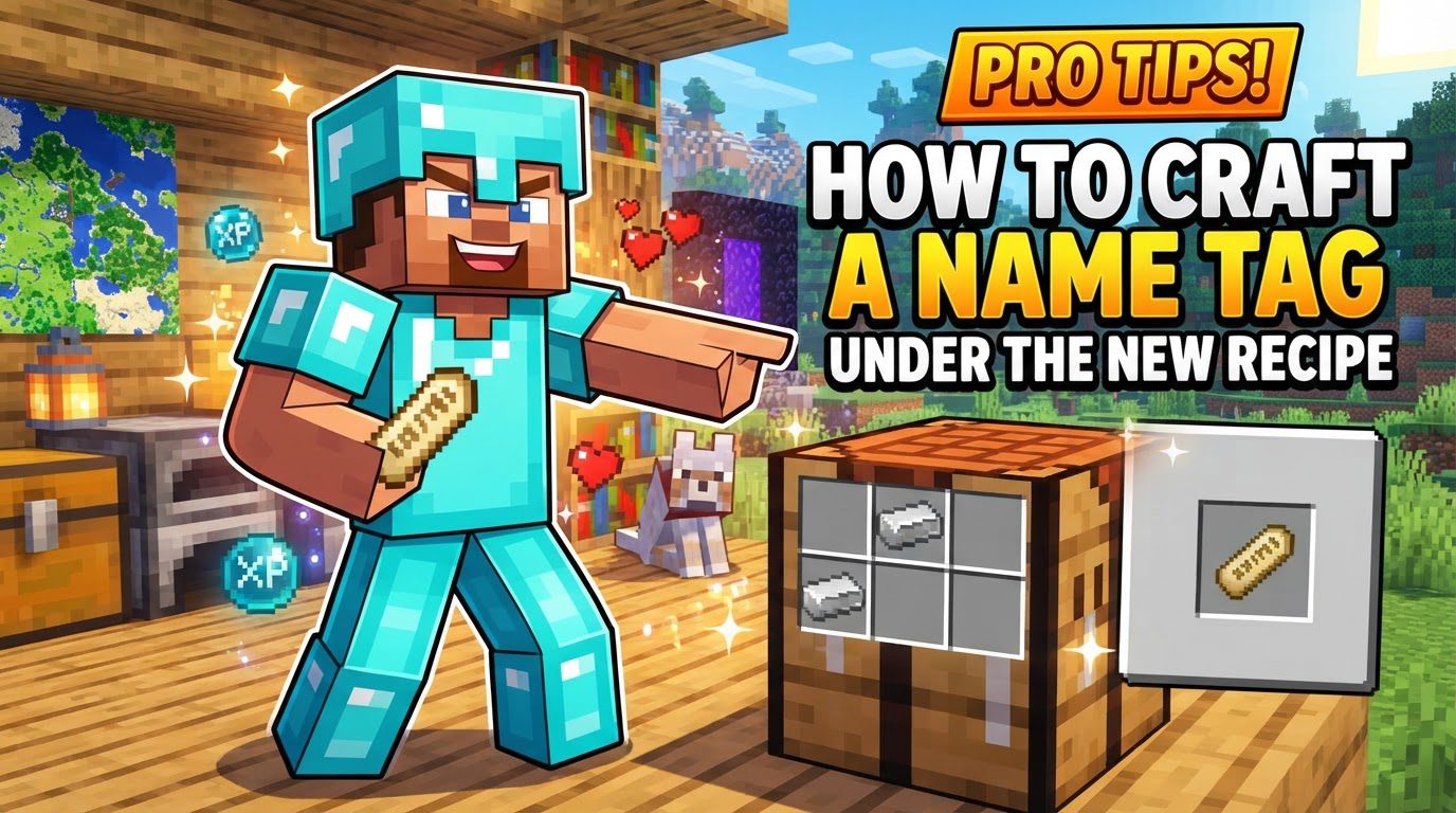 craft a name tag under the new recipe in Minecraft