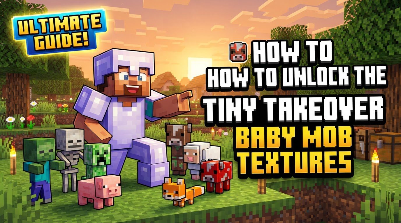 unlock the Tiny Takeover baby mob textures in Minecraft