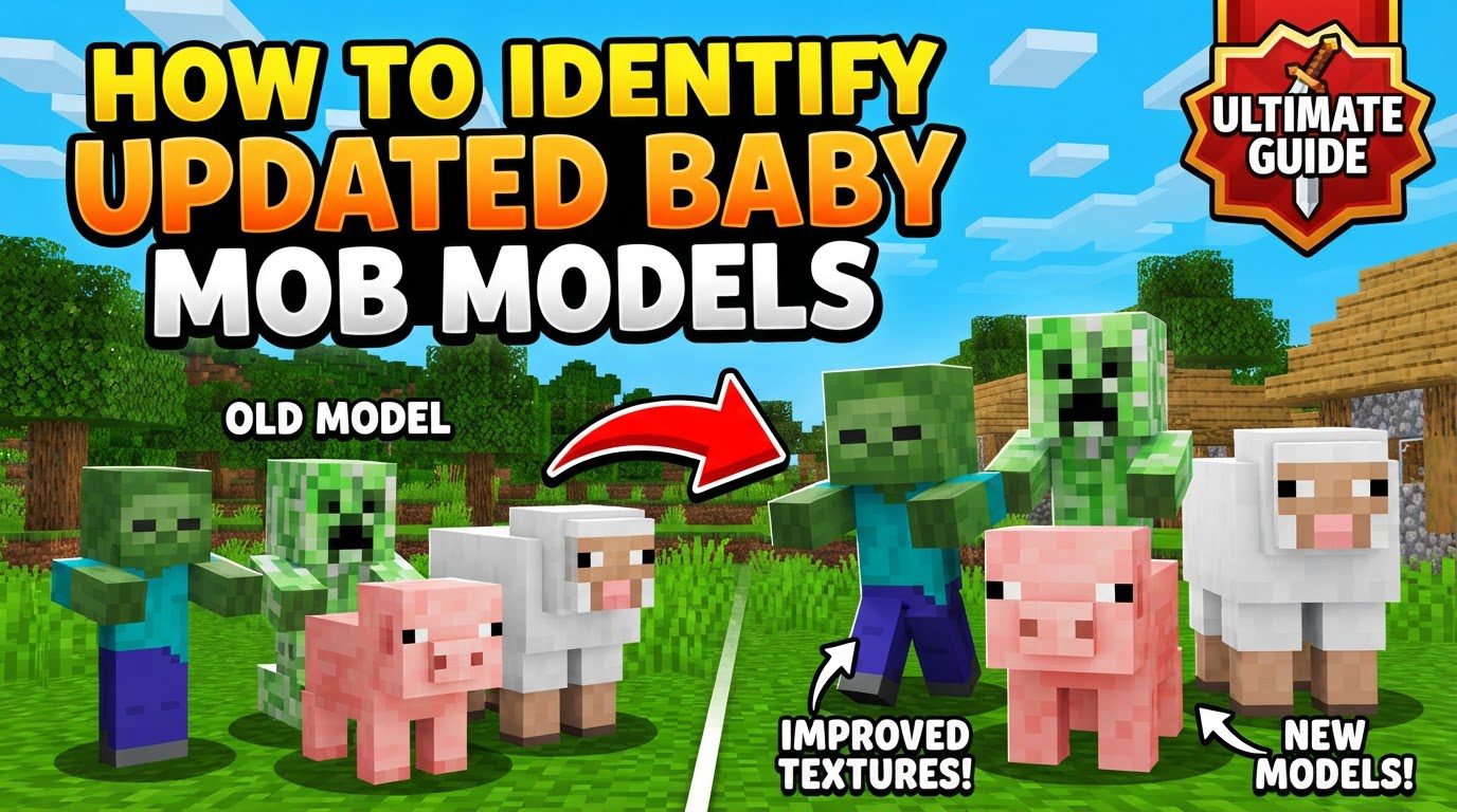 identify updated baby mob models in Minecraft