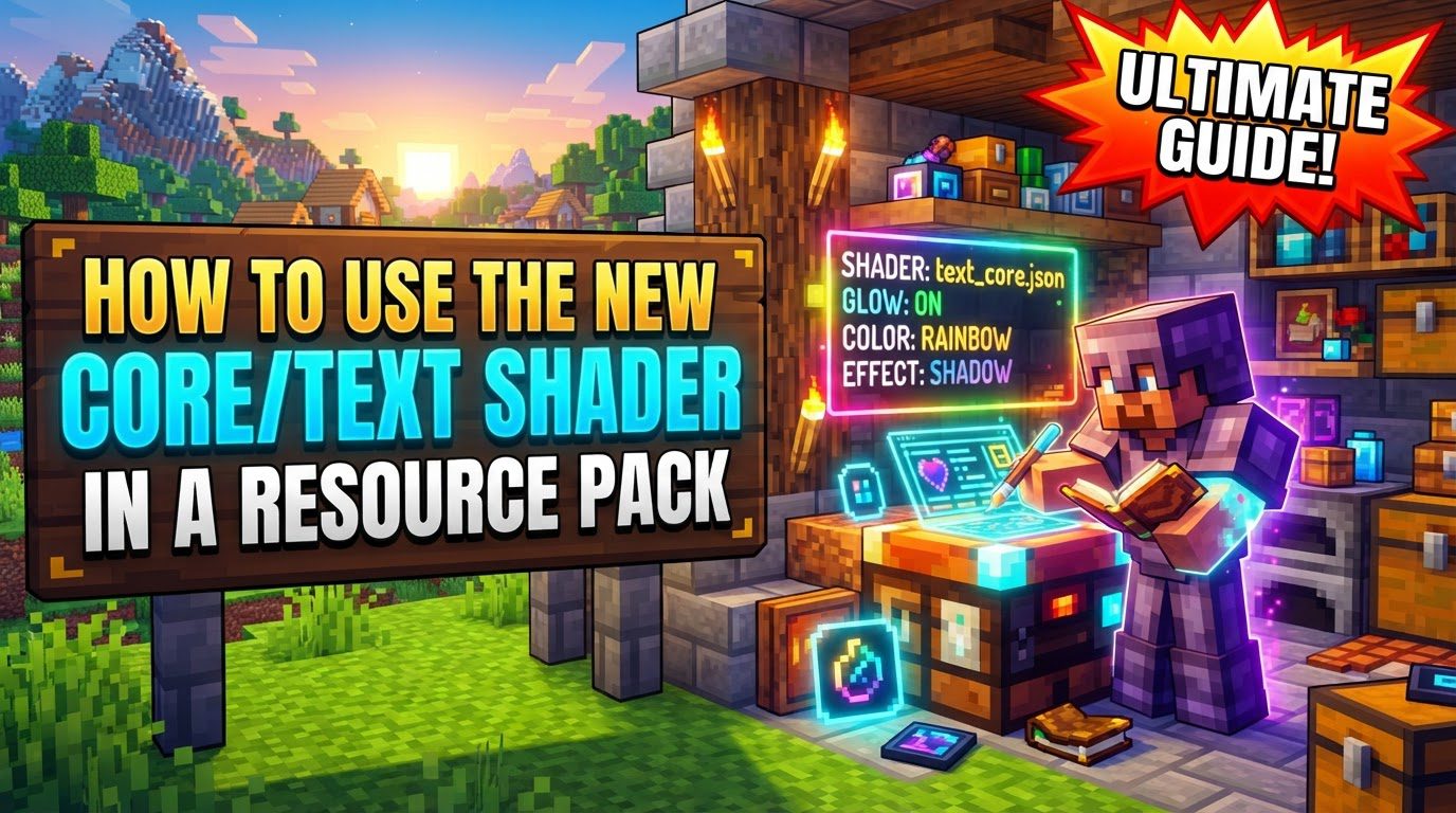 use the new core/text shader in a resource pack in Minecraft