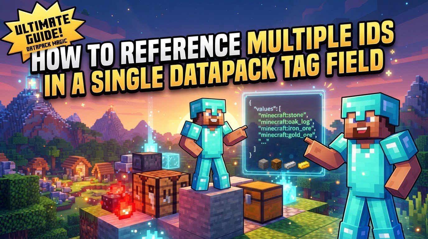 reference multiple IDs in a single datapack tag field in Minecraft