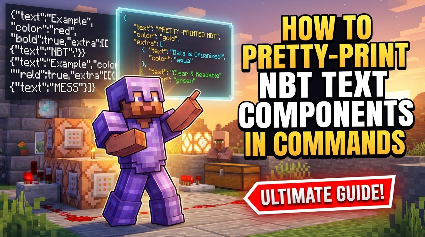 pretty-print NBT text components in commands in Minecraft