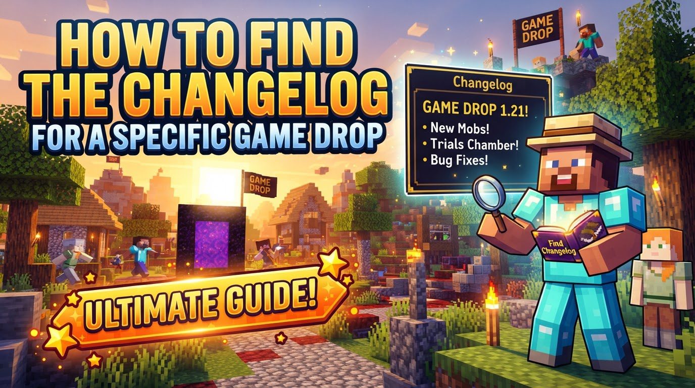 find the changelog for a specific Game Drop in Minecraft