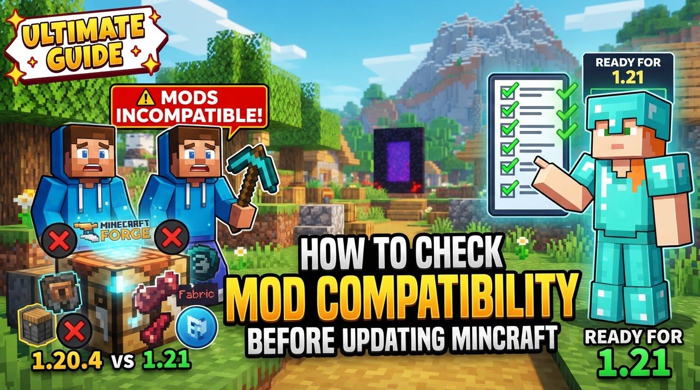 check mod compatibility before updating Minecraft in Minecraft