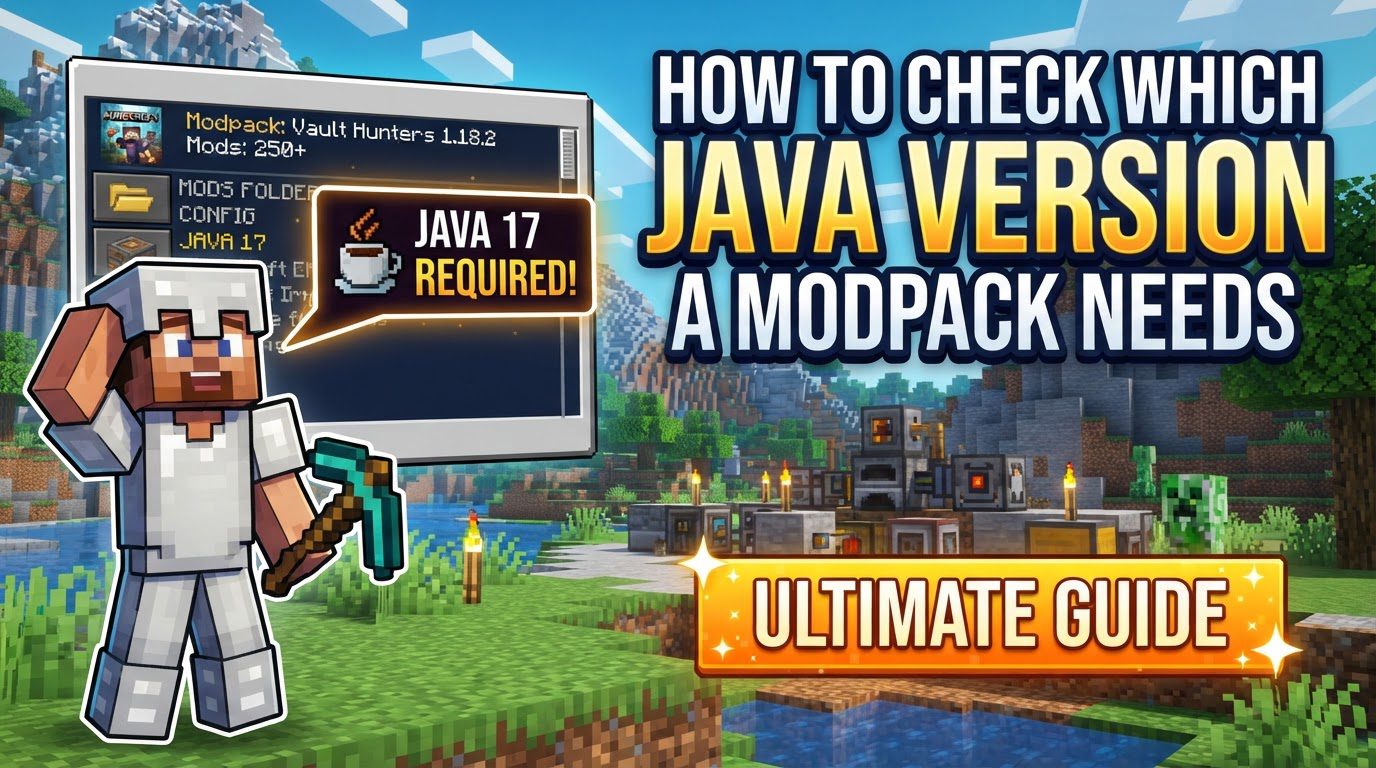 check which Java version a modpack needs in Minecraft