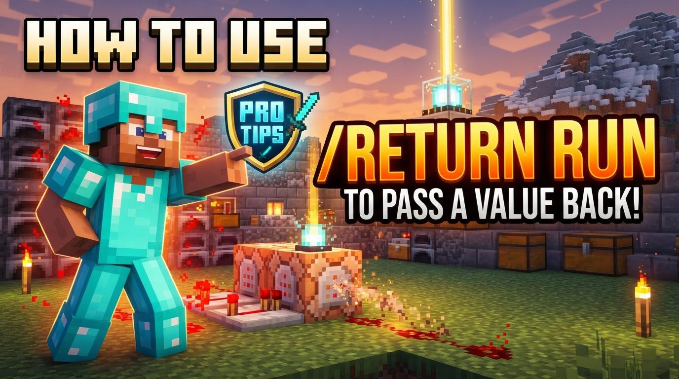 use /return run to pass a value back in Minecraft