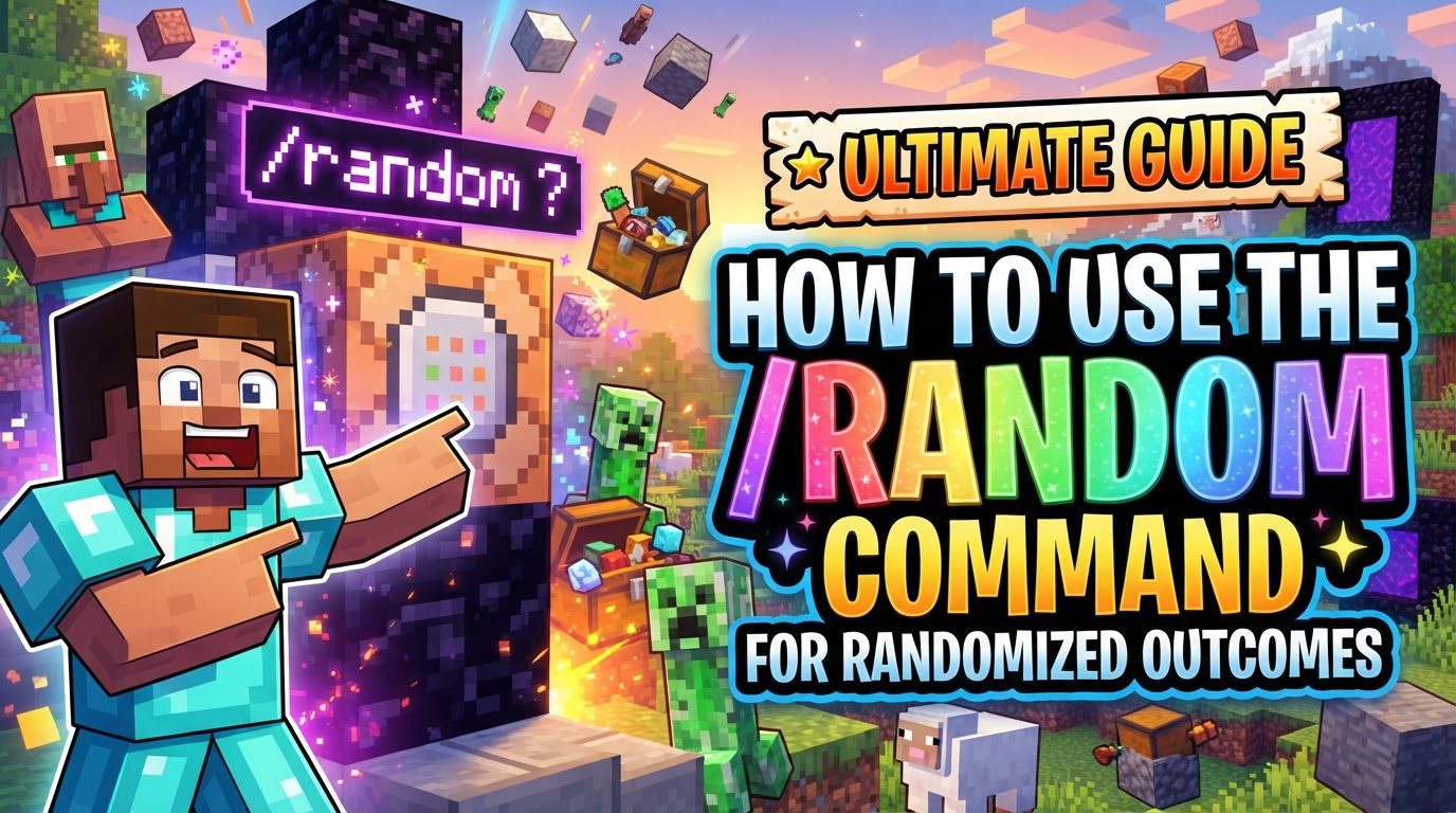 use the /random command for randomized outcomes in Minecraft