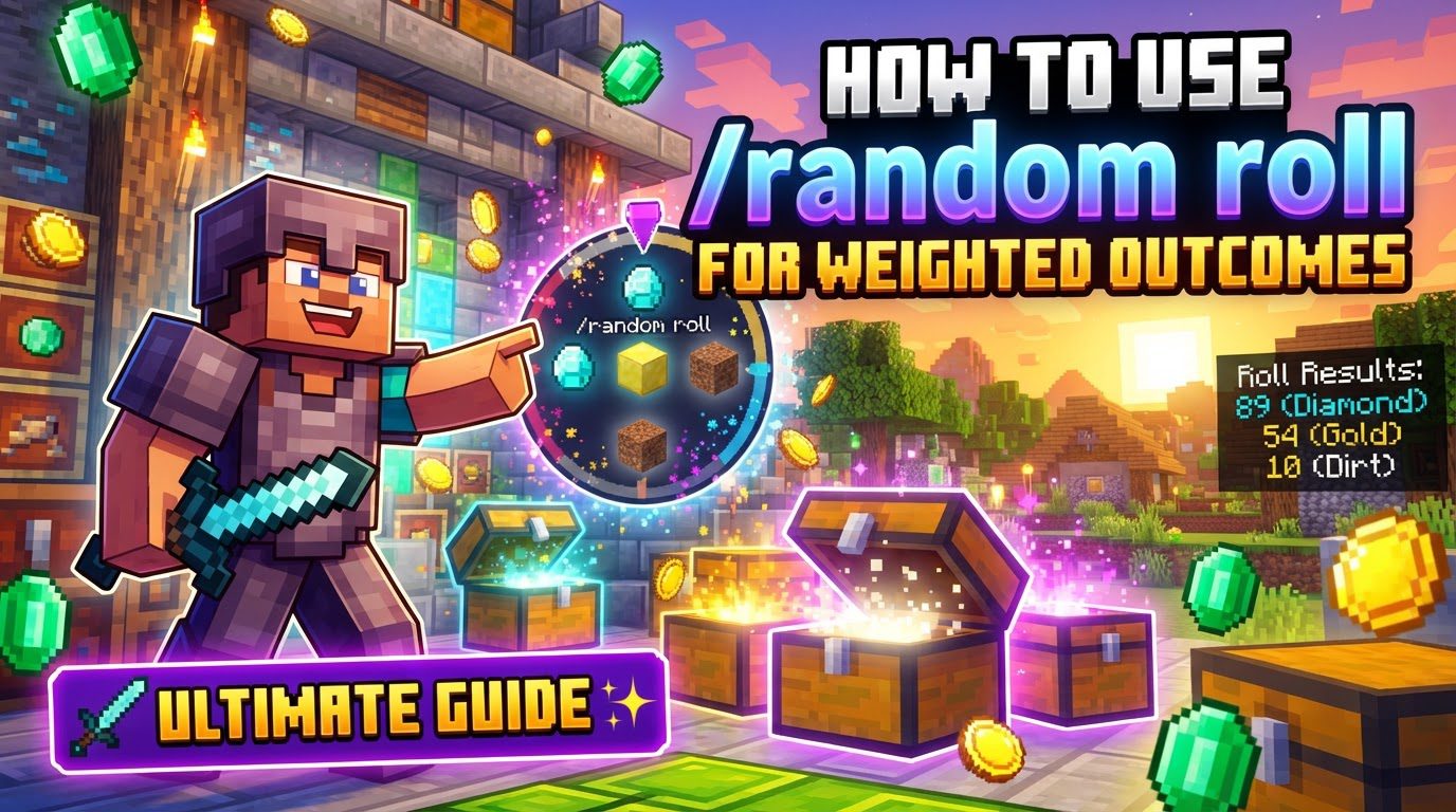 use /random roll for weighted outcomes in Minecraft