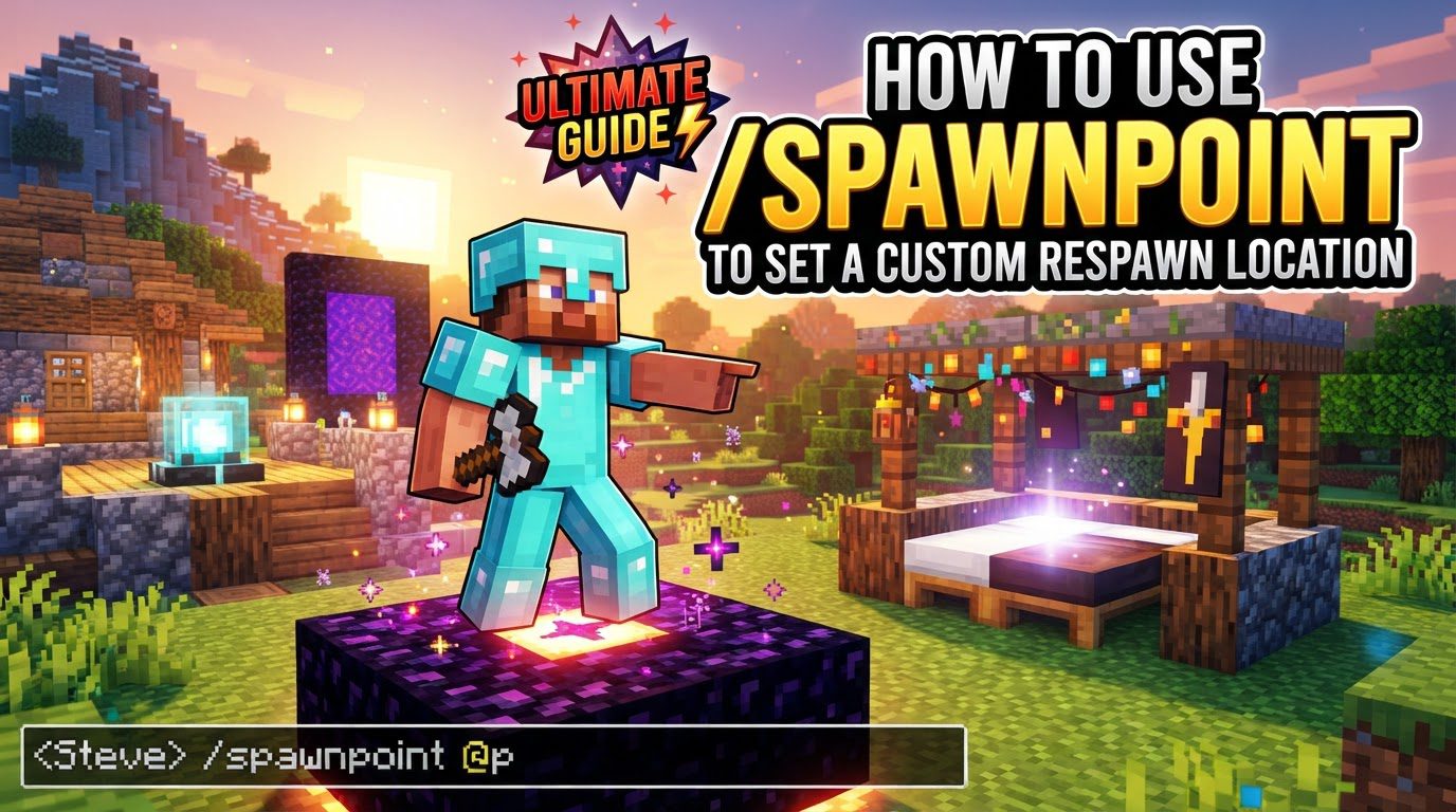 use /spawnpoint to set a custom respawn location in Minecraft