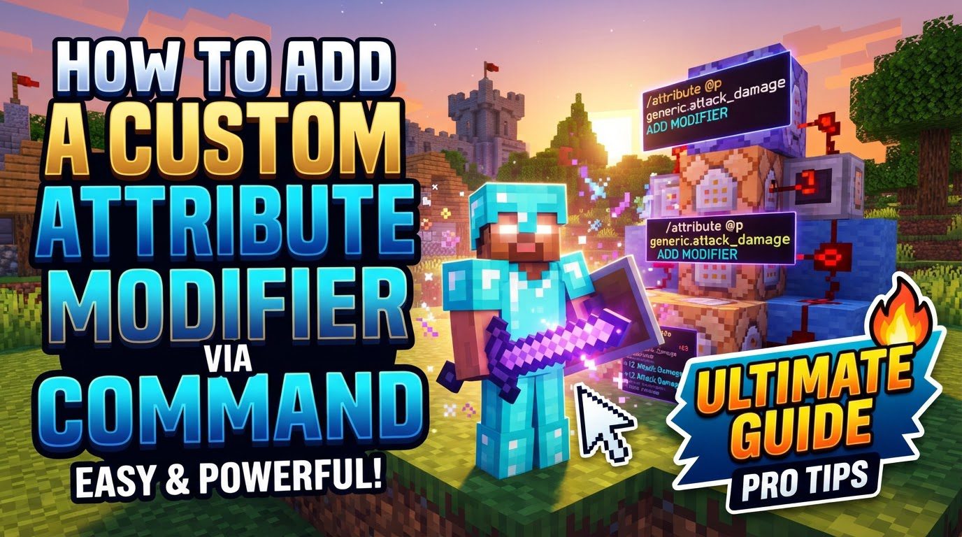 add a custom attribute modifier via command in Minecraft