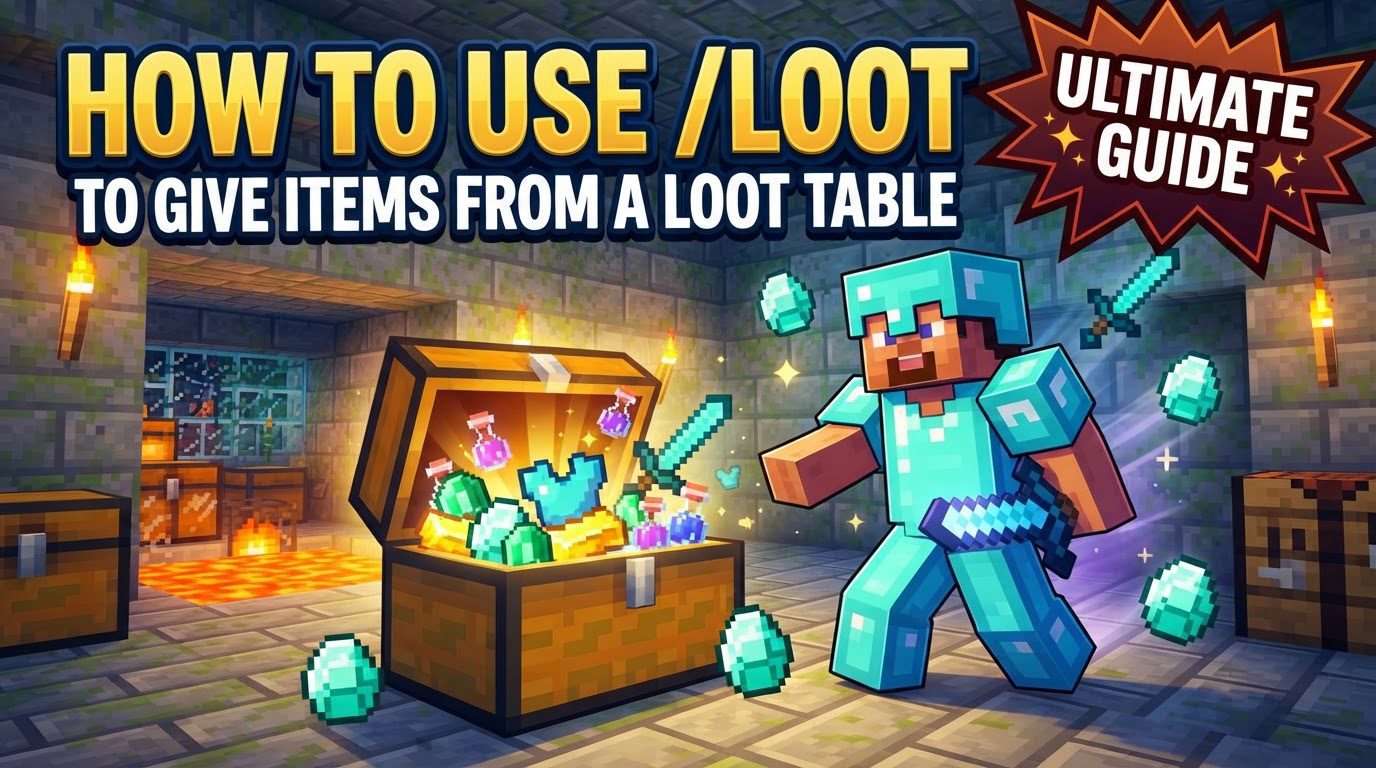 How to use /loot to give items from a loot table