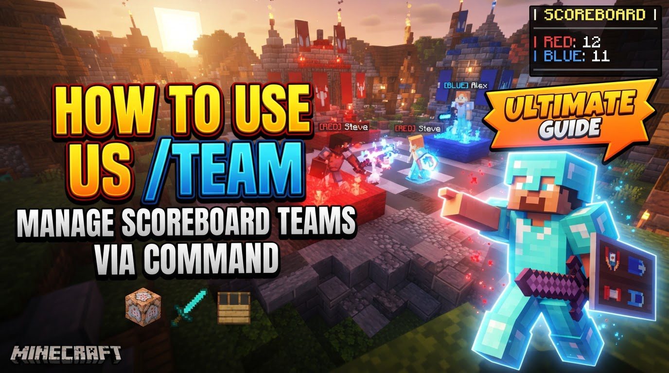 use /team to manage scoreboard teams via command in Minecraft