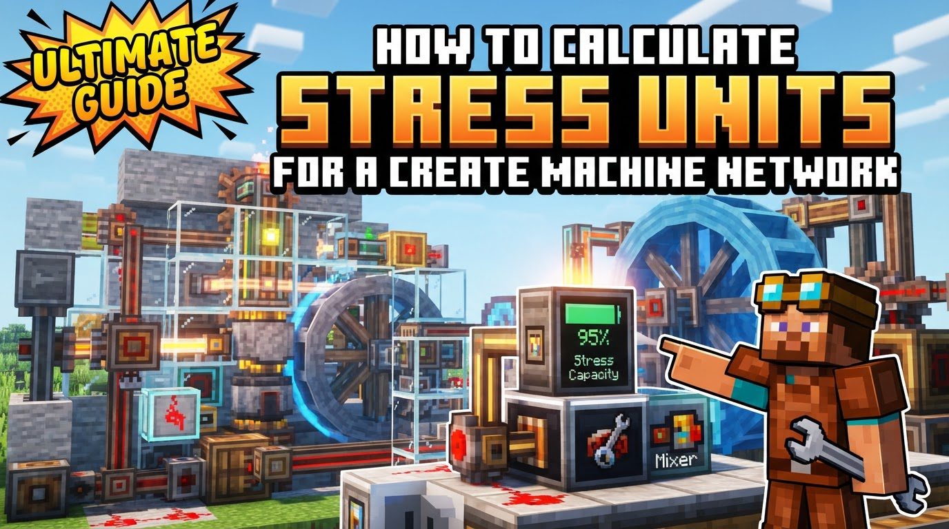 calculate Stress Units for a Create machine network in Minecraft