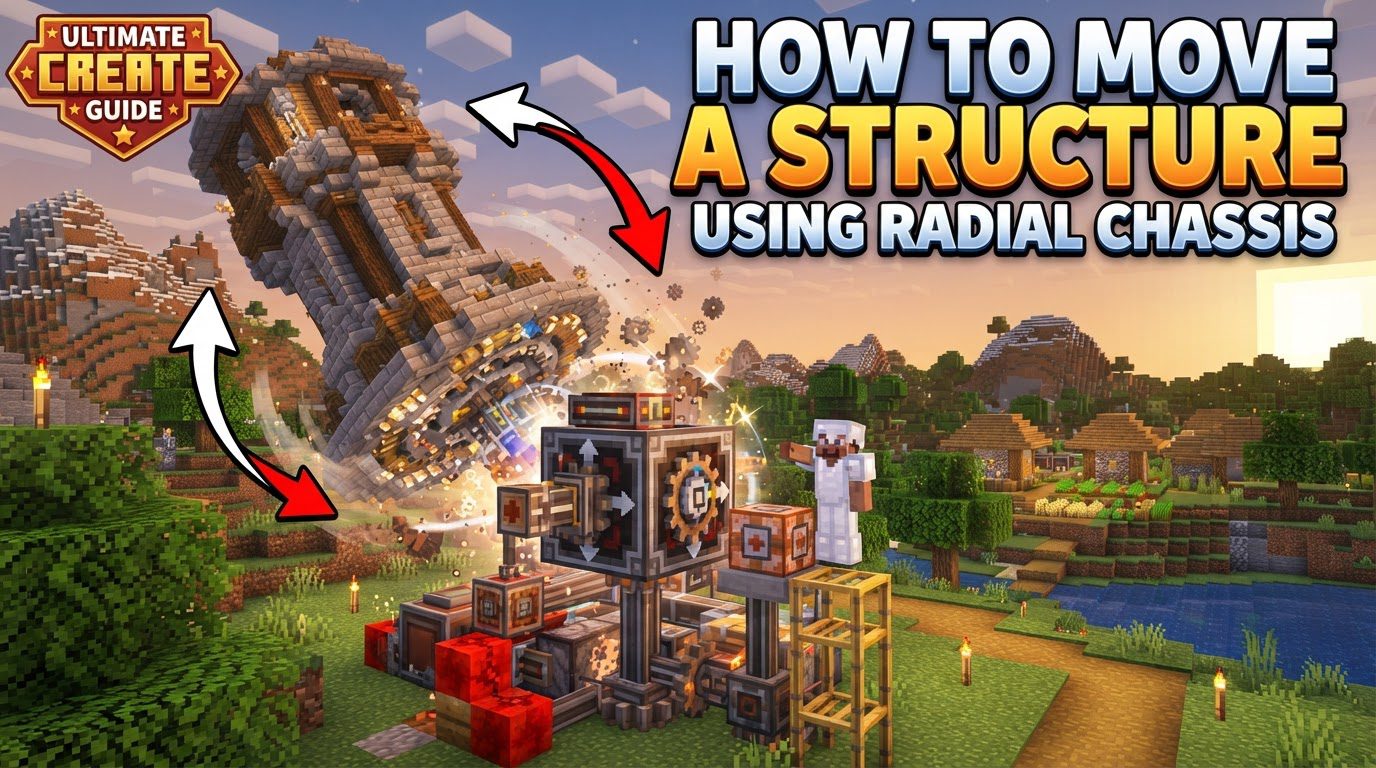 move a structure using Radial Chassis in Minecraft