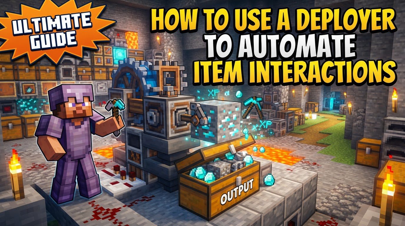 use a Deployer to automate item interactions in Minecraft